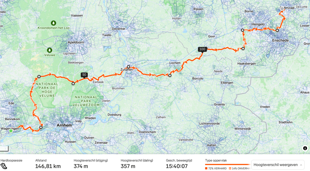 Route bevrijdingsvuurestafette