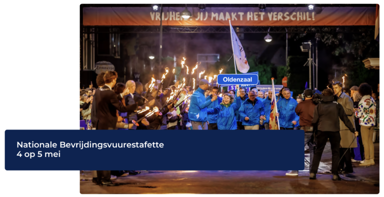 Start Bevrijdingsvuurestafette in Wageningen